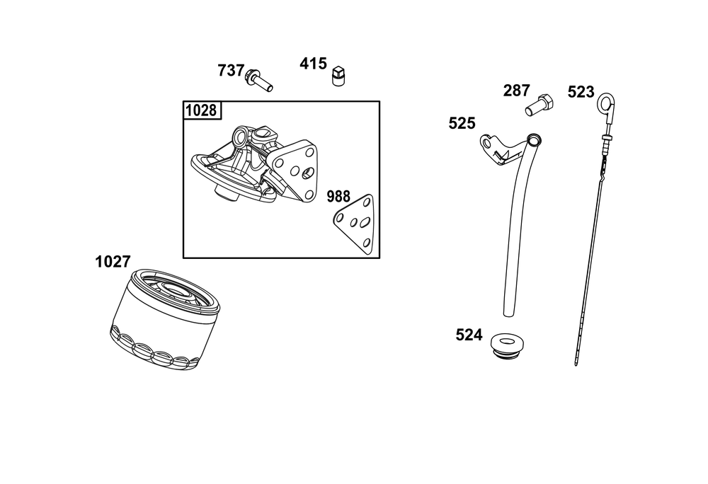 Lubrication Group Diagram and Parts List for 355447-0120-01 200000 - 399999 Briggs and Stratton Engine